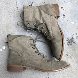 G by Guess Sage Green Ankle Booties